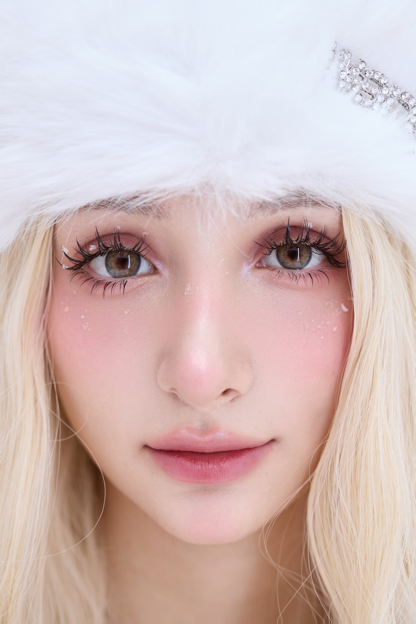 Close-up von einer Person mit Kontaktlinsen