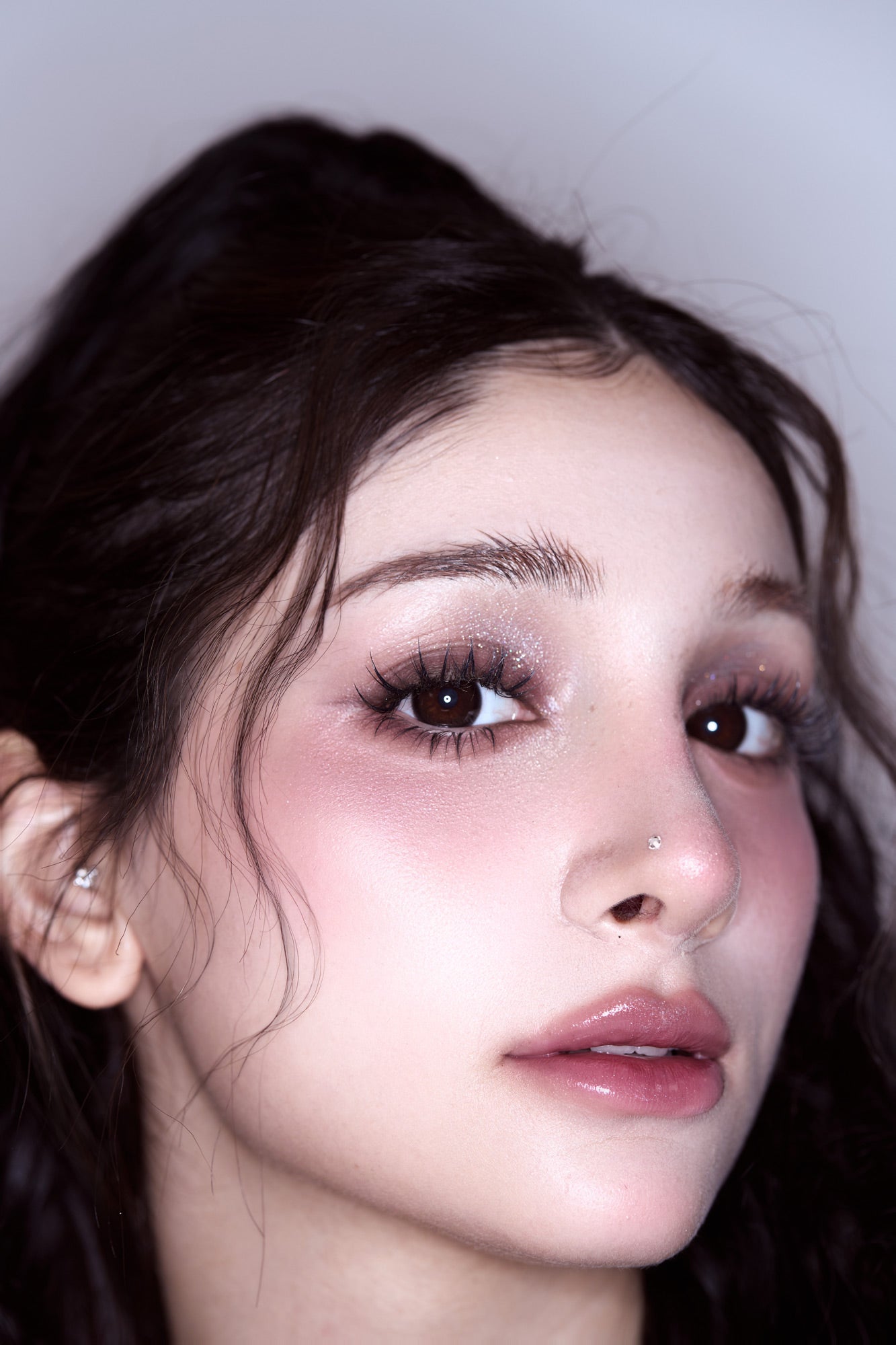 Close-up von einer Person mit Kontaktlinsen